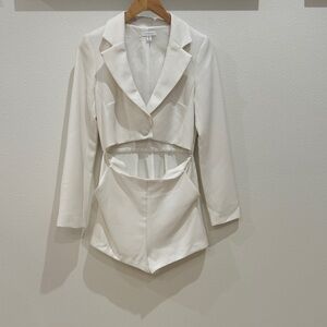 Topshop Elegant white  Blazer style romper